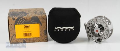 Fine Lamson Guru G2.0 3 ¼” Fly Reel with ventilated spool with counter balanced handle with rear