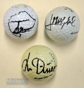 3x Spanish Ryder Cup Golf Players signed golf balls - Miguel Ángel Jiménez (4x 1999-2010), Jose