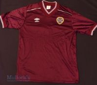 1983/86 Heart of Midlothian Home football shirt size 42/44”, Umbro, made in UK, in purple, short