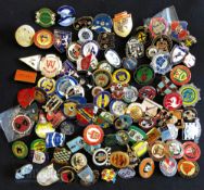 Collection of 100x football club enamel badges, mostly are non-league circa 1970s -2020s to