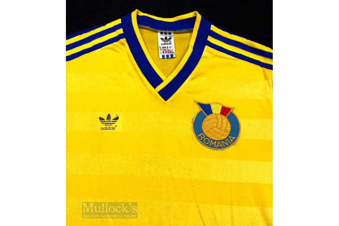 c1980s Romania International Home football shirt size small, Adidas, made in West Germany, - Image 2 of 2