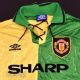 1992/94 Manchester United Third football shirt size L, in yellow and green, Umbro, short sleeve, - Image 3 of 4