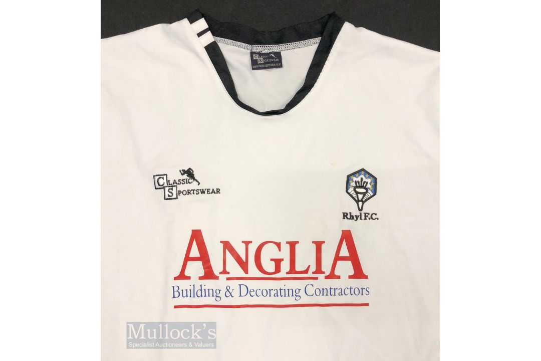 2006/08 Rhyl FC Home football shirt size L, in white, long sleeve, Classic Sports - Image 2 of 2