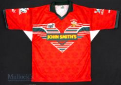 1995 Wales Rugby League Centenary Rugby shirt size large, Puma, in red, short sleeve