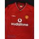 2000/02 Manchester United Home football shirt size L 43”, in red, Umbro, long sleeves, with league - Image 2 of 2