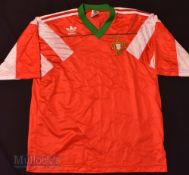 1990/91 Portugal International Home football shirt size XL, Adidas, in red and white, short sleeve