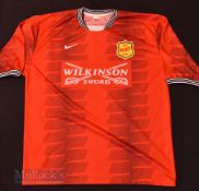 1997/98 FC Boby Brno (France) Home football shirt size XL, Nike, in red short sleeve