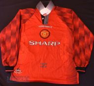 1996/98 Manchester United Home football shirt size large, in red, Umbro, long sleeve