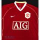 2006/07 Manchester United Home football shirt size 42/44”, in red, Nike, long sleeve, with league - Image 2 of 2