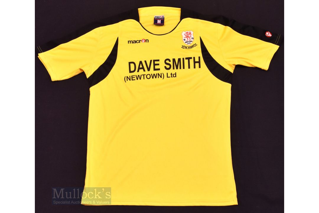 Newton AFC Away football shirt size M, in yellow and black, Macron, short sleeve - Image 1 of 2