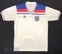 1980/83 England International Home football shirt size 41-43” in white, blue and red, Admiral, short