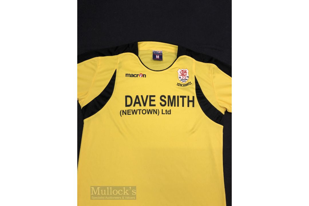 Newton AFC Away football shirt size M, in yellow and black, Macron, short sleeve - Image 2 of 2