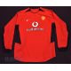 2002/04 Manchester United Home football shirt size L, in red and black, Nike, long sleeve - Image 1 of 2