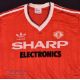 1982/83 Manchester United Home football shirt size large, red, Adidas, short sleeve - Image 2 of 2