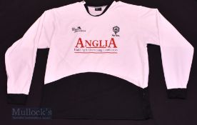 2006/08 Rhyl FC Home football shirt size L, in white, long sleeve, Classic Sports