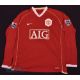 2006/07 Manchester United Home football shirt size 42/44”, in red, Nike, long sleeve, with league - Image 1 of 2
