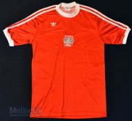 1982/84 Poland Home football shirt in large size, Adidas, made in England, stitched badge, in red,