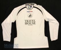 2006/07 Swansea City AFC Home football shirt size XL, in white, Macron, long sleeve