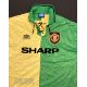 1992/94 Manchester United Third football shirt size L, in yellow and green, Umbro, short sleeve, - Image 2 of 4