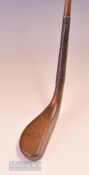 Early long nose feather ball era stained fruitwood putter c1850 - head measures 6