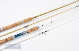 Nash Martin James, Redditch Solid Glass Fibre Spinning Rod 7ft 2 piece, agate butt and tip rings,
