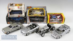 9x Model Diecast Burago Italy Cars with 5x Boxed examples Williams FW 08C 1:24, Alfa Romeo Giulietta