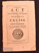 Commonwealth Act of Parliament for Raising Money For Naval Forces In War Against Spain, 1657