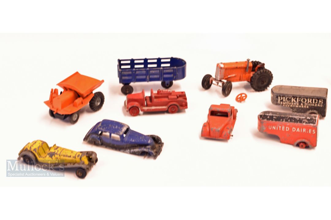 Section of playworn diecast toys to include clockwork Triang Minic, Timpo Toys, Louis Marx, - Image 2 of 2