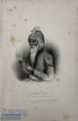 India & Punjab – Maharajah Ranjit Singh Engraving A fine antique steel engraving of Sikh ruler