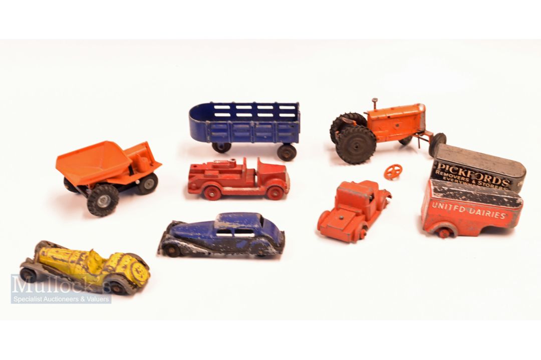 Section of playworn diecast toys to include clockwork Triang Minic, Timpo Toys, Louis Marx, - Image 1 of 2