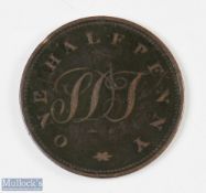 St Helena Solomon Dickson & Taylor Half Penny Token c1821 28mm dia