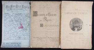 1876-1896 Estate Auction catalogue & Colour Plans Herefordshire to include 1877 The Herwood Estates,