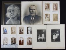 A Selection of Photographic Portraits to include CdV Carte de Visits, studio photographs of