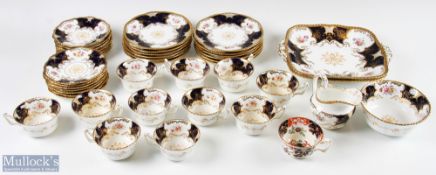 Early 20th century Coalport Bat Wing Tableware – including 11 cups, 14 saucers, 12 plates, jug, bowl