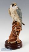 Large Sherratt & Simpson Peregrine Falcon Limited Edition Figure bird sitting on falconers' glove