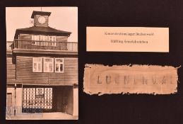 WWII Nazi Germany - Buchenwald Concentration Camp Prisoner Sleeve Insignia - a rare and