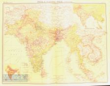 5x Maps of India – Bartholomew 1895-1905 features North Western, India & Farther Political, Lower