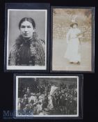 1913 Suffragette Real Photographic Postcard Baldhu Concert, stump speech women's rights No5, by S