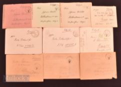 WWII Germany – Handwritten letters with envelopes with all envelopes having 'Eagle Fieldpost' stamp,