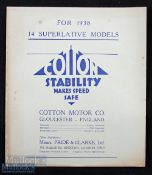 Cotton Motor Cycles Sales Catalogue Sub titles 