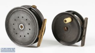 2x 1920s J Bernard & Son London alloy fly reels one made by Dingley - Jermyn St outlet 3