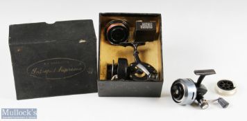 Abu Closed Face Spinning Reel 506, runs well, plus spare spool, in zip case; K P Morritt Intrepid