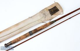 Hardy Alnwick The Hotspur 1904 whole cane Fly Rod, serial No A4288, 10' 2pc, all original