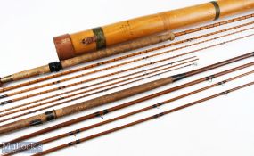 Hardy Alnwick Bamboo Rod Tube with ink inscription to base, 50