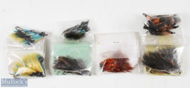 Salmon Flies Doubles including: 2 doz Bourrah (size 2), 4 doz Stinchar Stoats Tail (size 2), 3 doz