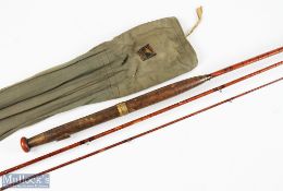 Hardy Alnwick The Palakona Split Cane Fly Rod No A3840 (1904), 10' appro, 3pc (tip section 35