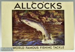 Allcocks 'World Famous Fishing Tackle' Display on card measures 19