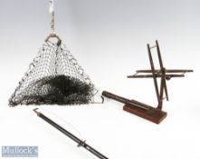 Hardy Bros folding knotted triangular landing net 16