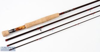 Alan Riddell Newton Abbot custom built carbon Fly Rod, 10' 4pc line 5/6# built on US blank,