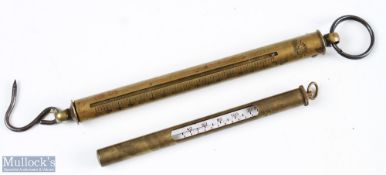 Hardy Brass Thermometer and Salter Brass Scales, 4lb (2)